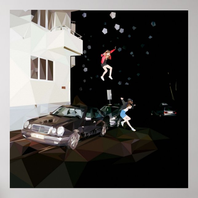 Science Fiction von Brand New Poly Art Poster (Vorne)