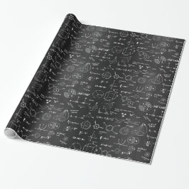 Science Formula Blackboard Wrapping Paper Geschenkpapier