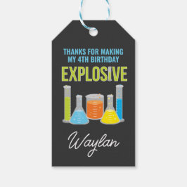 Science Gastgeschenk Tags in Blau Geschenkanhänger