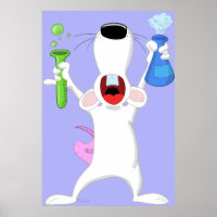 Science Geek Labrador Rat Poster Print