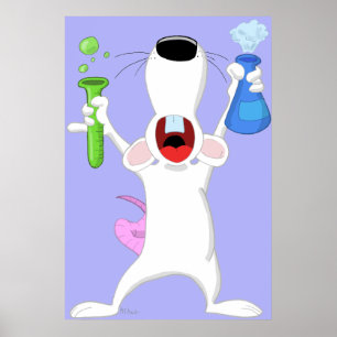 Science Geek Labrador Rat Poster Print