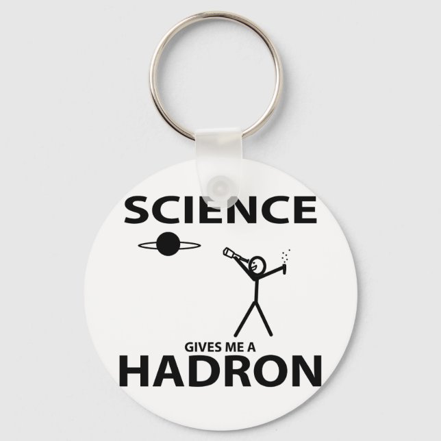 Science gibt mir ein Hadron Strichmännchen Nerd Ge Schlüsselanhänger (Vorderseite)