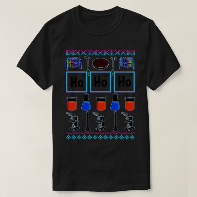 Science gibt Ugly Science Christmas Sweater Ugly G T-Shirt (Design vorne)