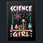 Science Girl Chemistry Laboratories Notizblock<br><div class="desc">Science Girl Chemistry Laboratory Scientist. Studentenchemistin für weibliche Forscher.</div>