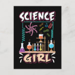 Science Girl Chemistry Laboratory Scientist Postkarte<br><div class="desc">Science Girl Chemistry Laboratory Scientist. Studentenchemistin für weibliche Forscher.</div>