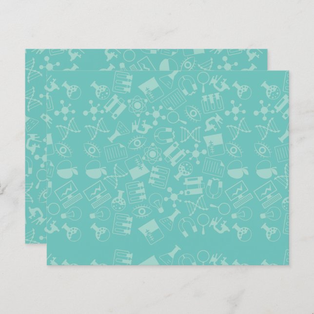 Science Icons Muster Nachhinweise (Vorne/Hinten)