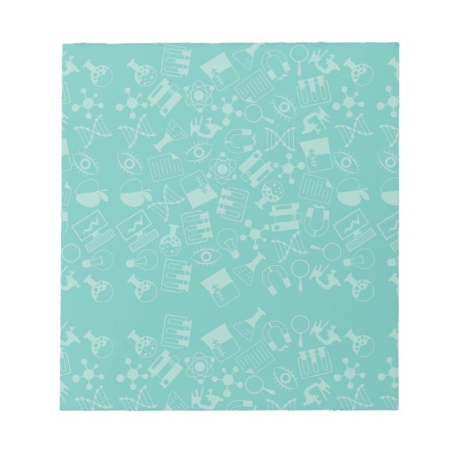 Science Icons Muster Nachhinweise Notizblock (Vorderseite)