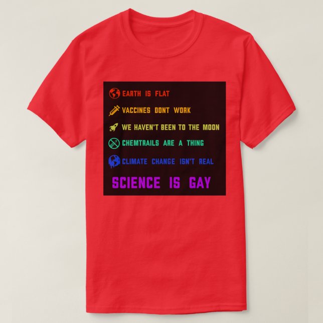 Science is gay T-Shirt (Design vorne)