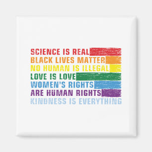 Science Is Real Black Lives Matter Magnet