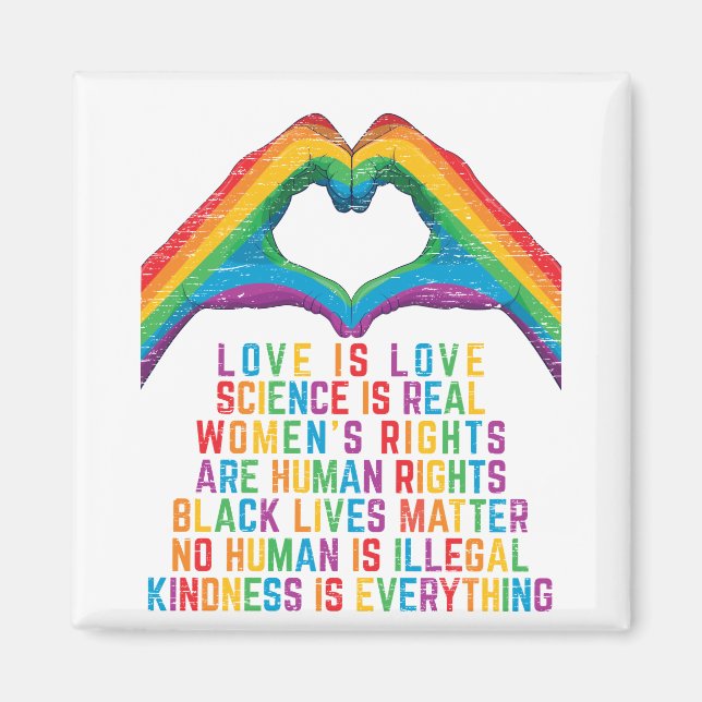 science is real - black Lives Matter Magnet (Vorne)