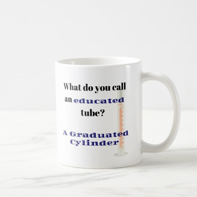 Science Joke Vater Joke Graduierter Zylinder Kaffeetasse (Rechts)