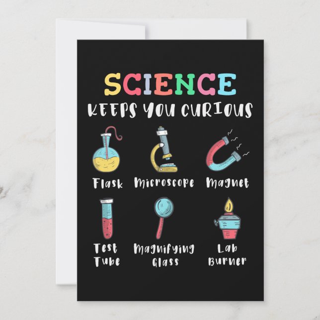 Science keeps you curious einladung (Vorderseite)
