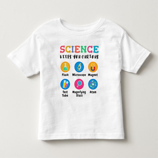 Science keeps you curious kleinkind t-shirt (Vorderseite)
