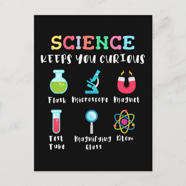 Science keeps you curious postkarte (Vorderseite)