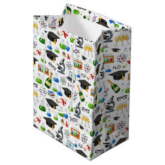 🎓 Science Lab Graduation Gift Bag Mittlere Geschenktüte