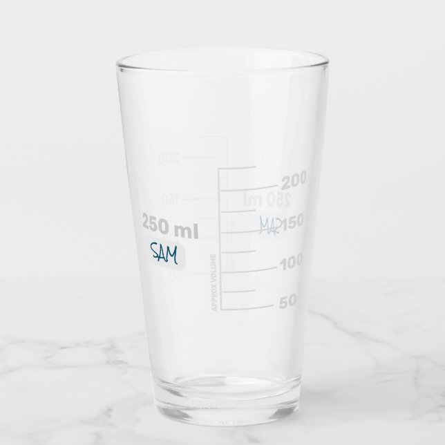 Science Labrador Beaker Personalisiert Drink Glass Glas (Vorderseite)