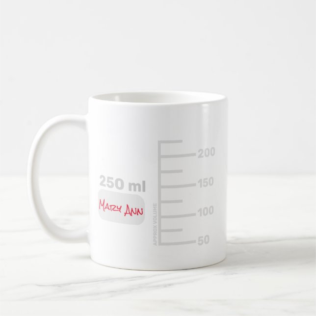 Science Labrador Beaker Personalisiert große Label Kaffeetasse (Links)