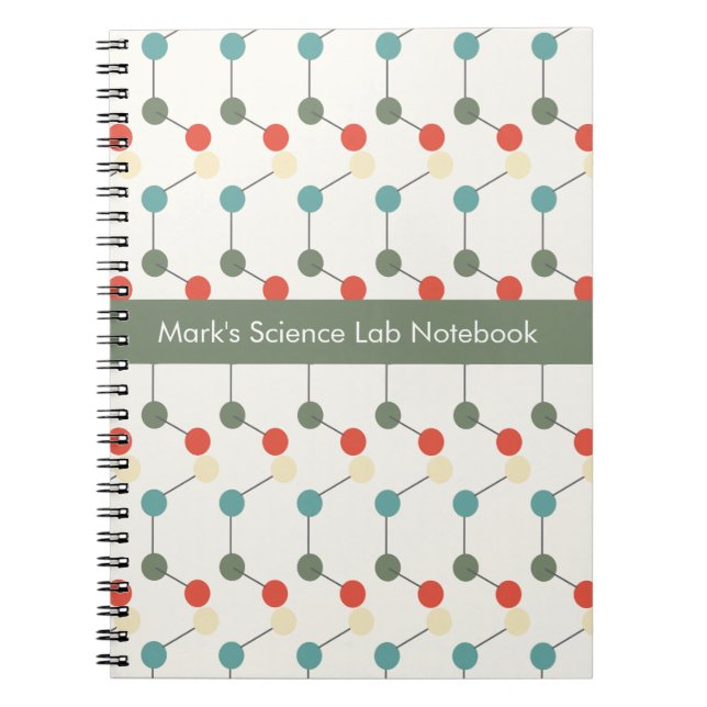 Science Labrador Chemistry Pattern School Notebook Notizblock (Vorderseite)