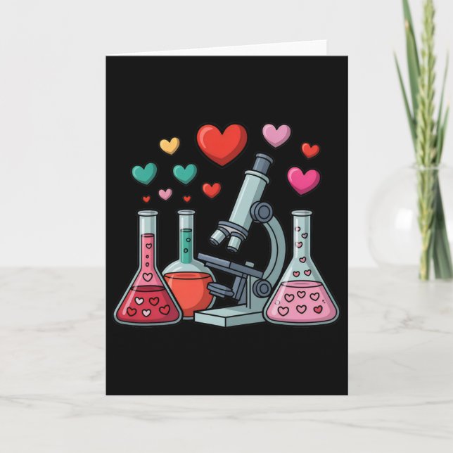 Science Love Hearts Stem Teacher Valentine  Karte (Vorderseite)