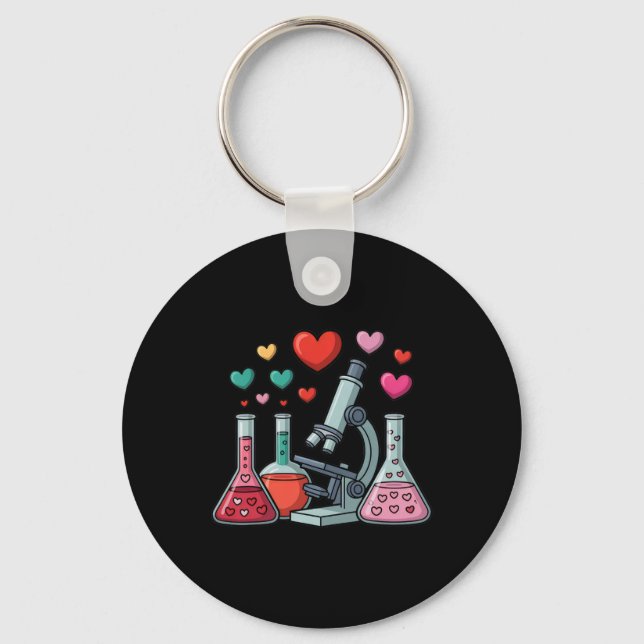 Science Love Hearts Stem Teacher Valentine  Schlüsselanhänger (Vorderseite)