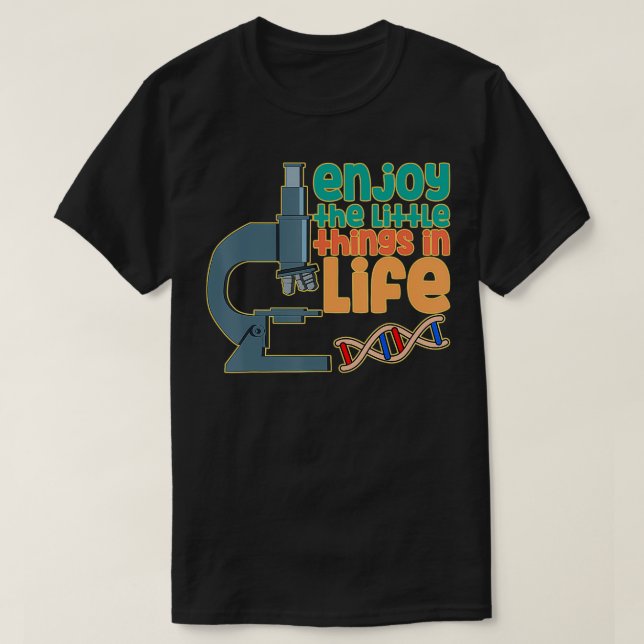 Science Microscope Biology Professor Biologe Gif T-Shirt (Design vorne)