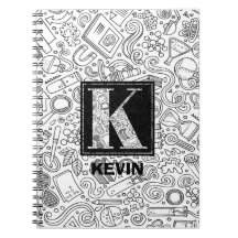 Science Monogramme Personnalisé - Cahier Lettre K