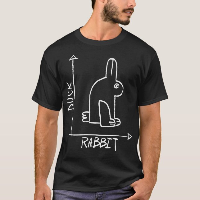 Science Nerd Duck oder Kaninchen Physik Mathematik T-Shirt (Vorderseite)