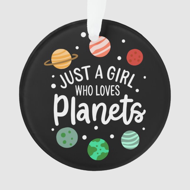 Science Nerd WeltraumGirl, der Planeten Lieben Ornament (Vorderseite)