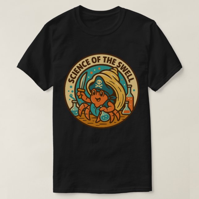 Science Of The Swell Pirate Crab T-Shirt (Design vorne)