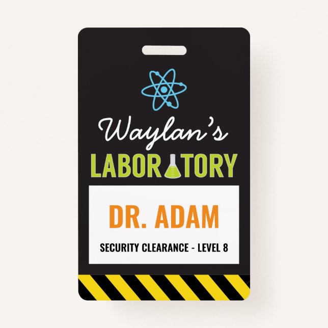 Science Party ID Abzeichen Scientist Abzeichen Ausweis (Vorderseite)