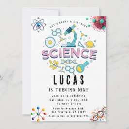 Science Party Invitation d'anniversaire