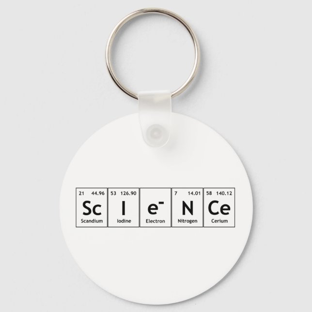 ScIeNCe Periodic Table Elements Word Chemistry Schlüsselanhänger (Vorderseite)