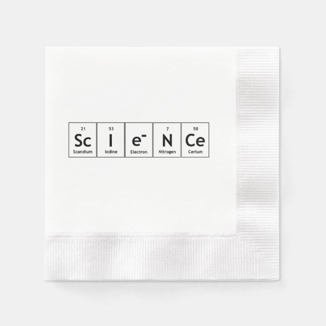 ScIeNCe Periodic Table Elements Word Chemistry Serviette (Vorderseite)