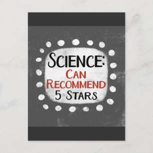 Science Review 5 Stars Postkarte