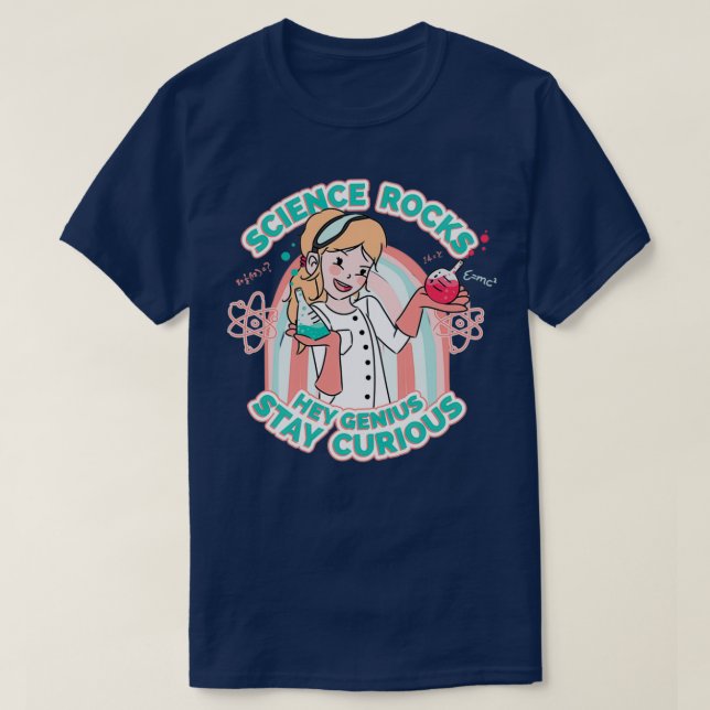 Science rocks Girl Scientist T-Shirt (Design vorne)