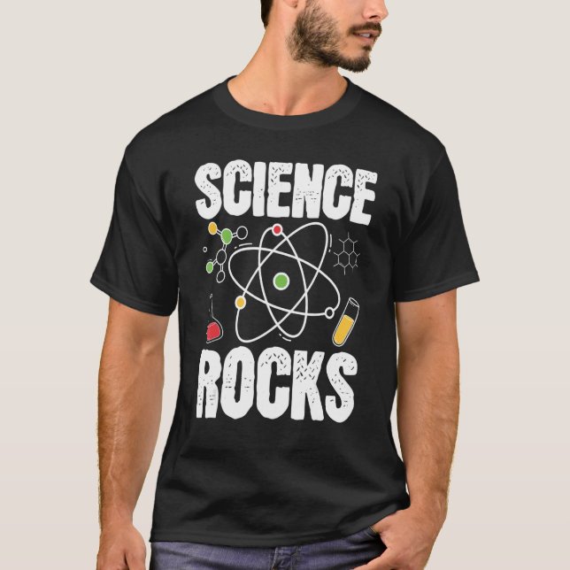 Science Rocks Scientist Chemist Physicist Biologis T-Shirt (Vorderseite)