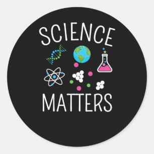 Science S - Funny Science Pucker1 Runder Aufkleber