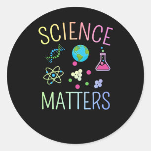 Science S - Funny Science Pucker Runder Aufkleber