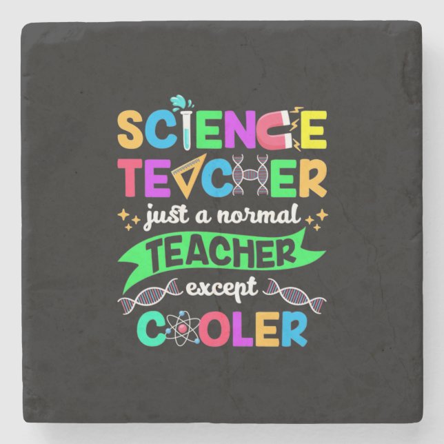 Science Teacher Cool Steinuntersetzer (Vorderseite)
