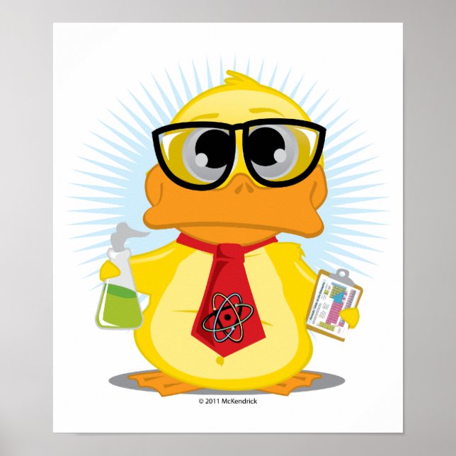 Science Teacher Duck Poster (Vorne)