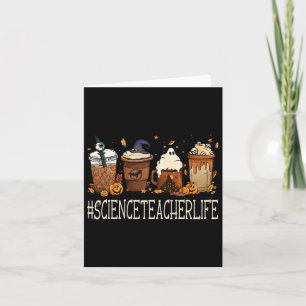 Science Teacher Horror Fall Kaffee Halloween Pumpe Karte