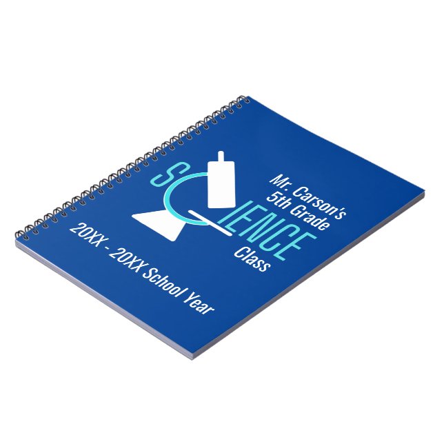 Science Teacher | Microscope Personalized Notebook Notizblock (Linke Seite)