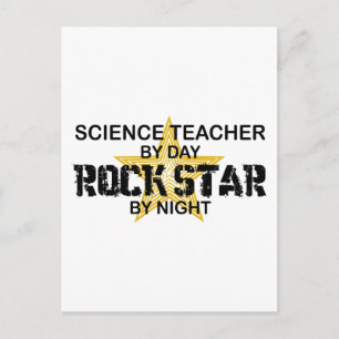 Science Teacher Rock Star by Night Postkarte