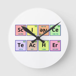 Science Teacher Runde Wanduhr