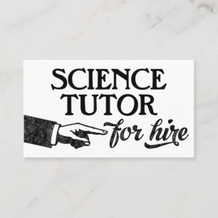 Science Tutor-Visitenkarten - Coole Vintage Visitenkarte