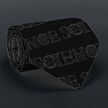 Science typography pattern white on black krawatte<br><div class="desc">Die Wissenschaft ist schön, zeigen Sie es. Original digitales Design von mir Andere Versionen verfügbar</div>