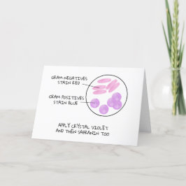 Science Valentine Microbiology Gram Stain Gedicht  Feiertagskarte