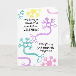 Science Valentine Neuron Biology Teacher Geek Karte