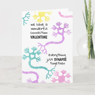 Science Valentinskarte Neuron Biologie Lehrer Geek Karte