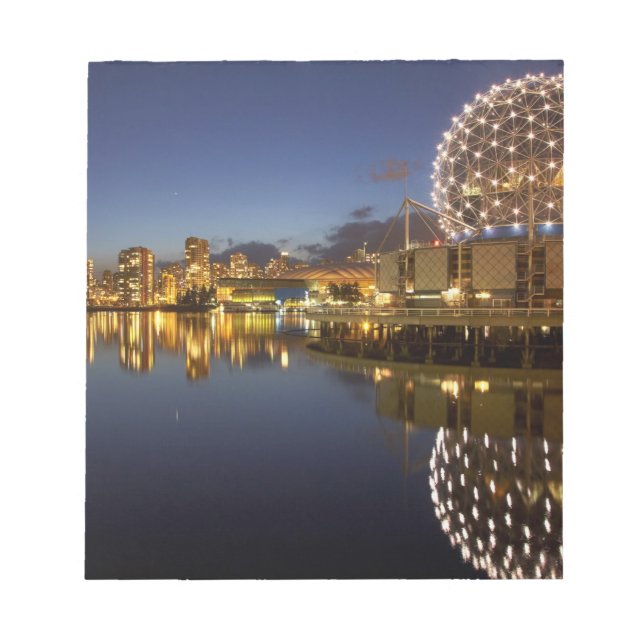 Science World und CBD in False Creek Notizblock (Vorderseite)
